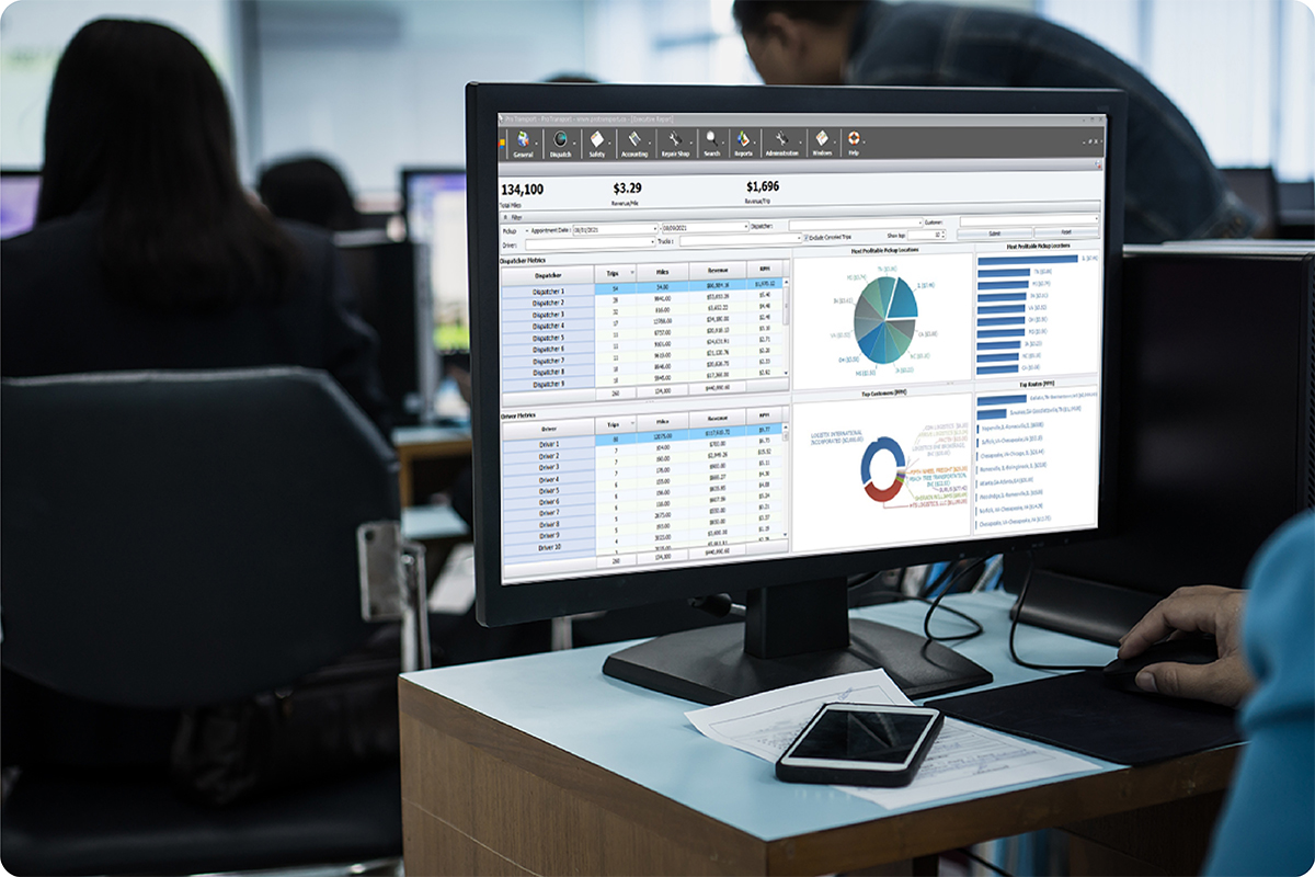 Accounting page on computer